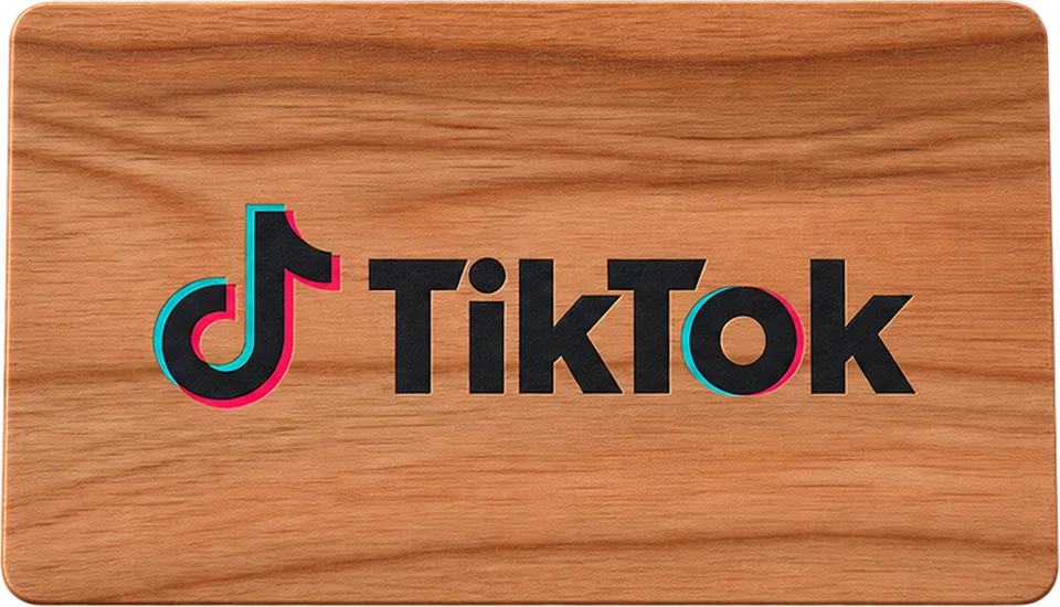 LuxeCard in natural wood